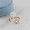 انگشتر زنانه ژوپینگ مدل تک نگین کد AAE590