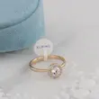 انگشتر زنانه ژوپینگ مدل تک نگین کد AAE590