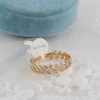 انگشتر زنانه ژوپینگ مدل برگ کد AAE575