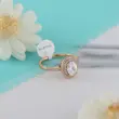 انگشتر زنانه ژوپینگ مدل تک نگین کد AAE464
