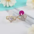 انگشتر زنانه ژوپینگ مدل سولیتر کد AAE391