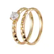 ست حلقه و پشت حلقه زنانه ژوپینگ کد AAE379 بسته 2 عددی