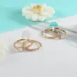 ست حلقه و پشت حلقه زنانه ژوپینگ کد AAE378 بسته 2 عددی