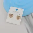 گوشواره میخی زنانه ژوپینگ مدل قلبی کد AAC1656