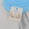 گوشواره حلقه‌ای زنانه ژوپینگ مدل پروانه کد AAC1647