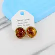 گوشواره میخی زنانه مدل کهربایی کد AAC1620