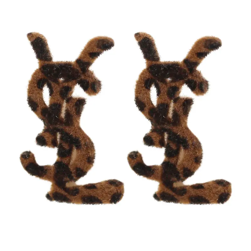 گوشواره میخی زنانه مدل پلنگی YSL کد AAC1617
