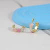 گوشواره میخی زنانه مدل میناکاری کد AAC1610