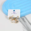 گوشواره زنانه وای اس ایکس مدل چشم نظر کد AAC1605 مجموعه سه عددی