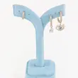 گوشواره زنانه وای اس ایکس مدل چشم نظر کد AAC1605 مجموعه سه عددی