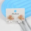 گوشواره میخی زنانه مدل میناکاری کد AAC1600