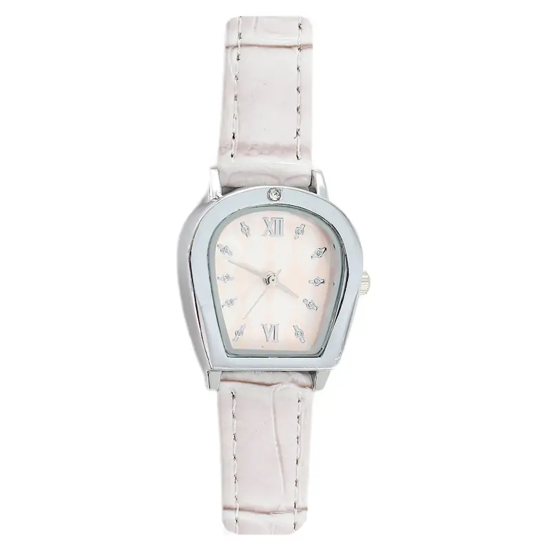 ساعت مچی زنانه عقربه ای کوارتز سفید صدفی
