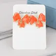 گوشواره میخی زنانه مدل پاپیون میناکاری کد AAC1104