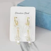 گوشواره آویزی زنانه مدل گلی کد AAC1136