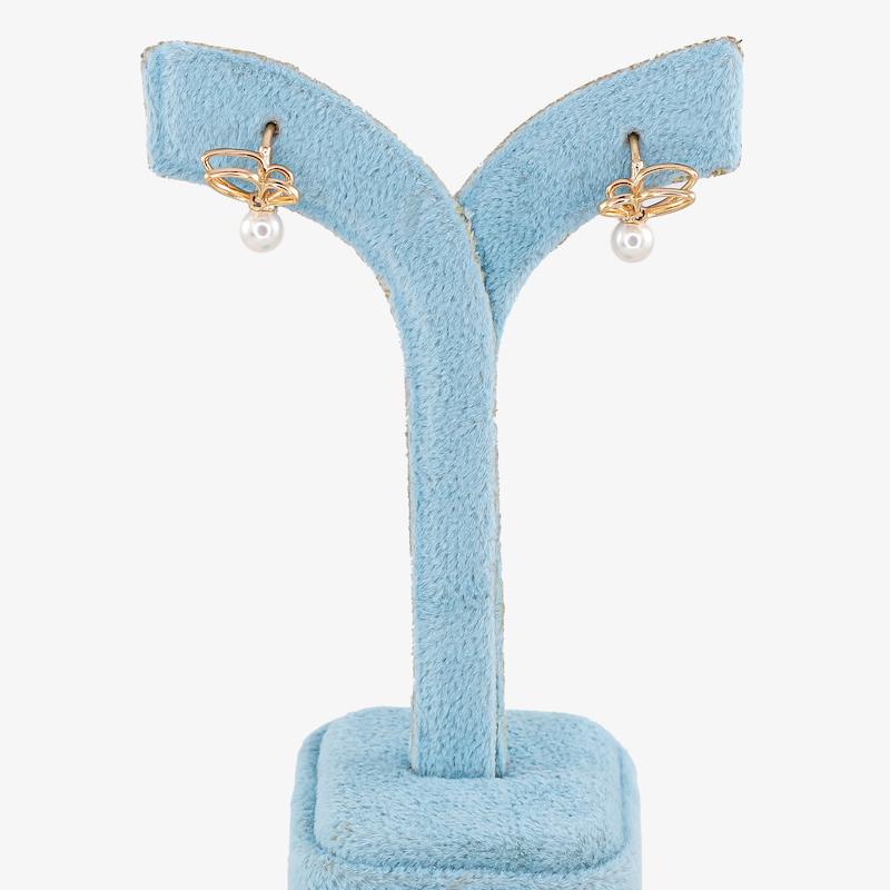 گوشواره حلقه‌ای زنانه ژوپینگ مدل پروانه کد AAC1432