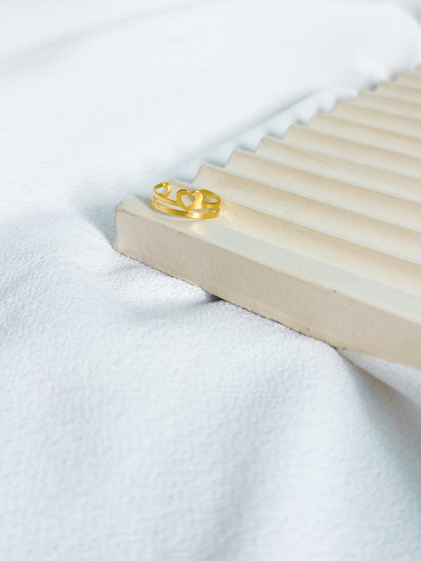 انگشتر پا قلب طلایی