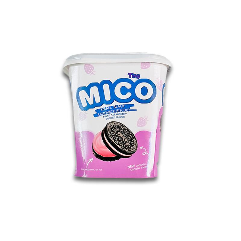 بیسکوییت ماکارون مینی اورئو ماست توت فرنگی لیوانی میکو ۸۸ گرم- mico