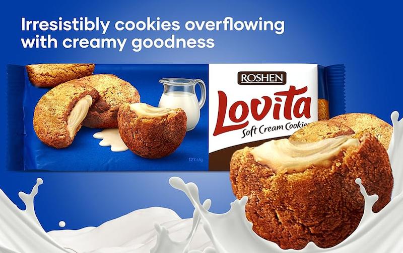 کوکی شیری لاویتا با مغز کرمی 127 گرم- Lovita soft cream coockies