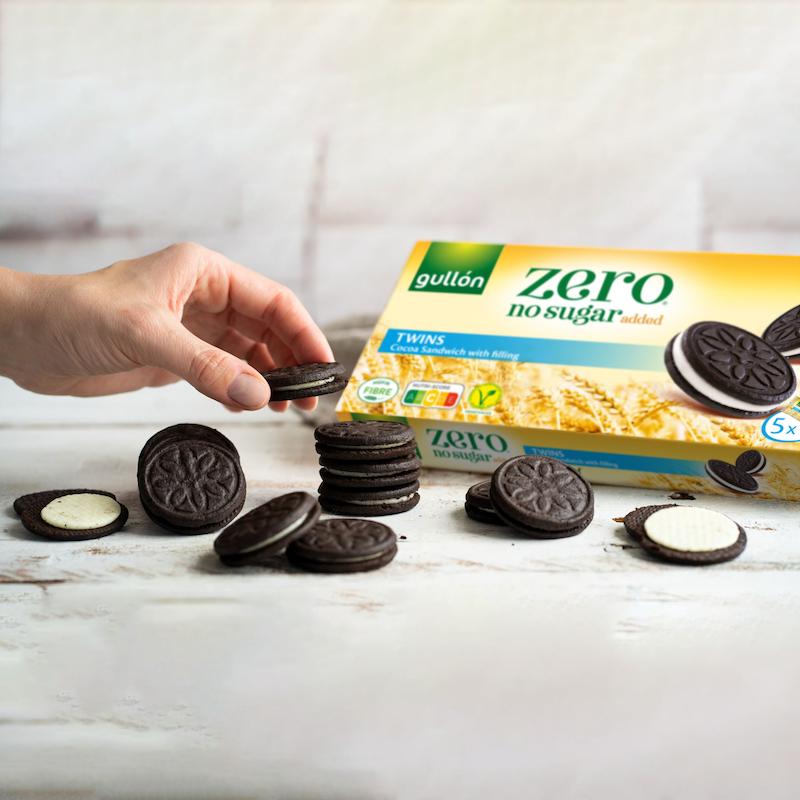 بیسکوییت کرمدار بدون قند گولون 210 گرم - Gullon twins