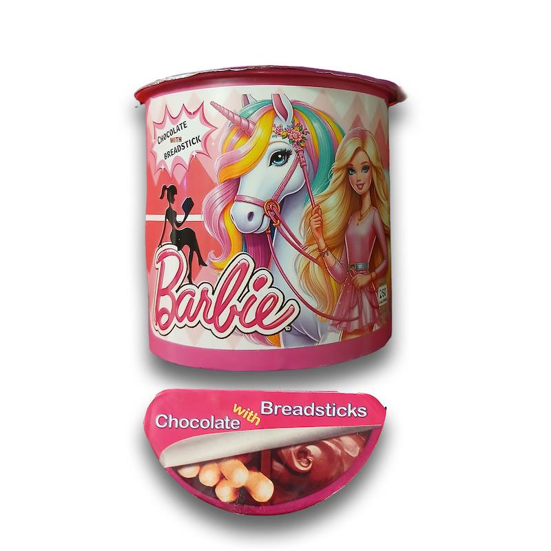 چوب شور شکلاتی طرح باربی