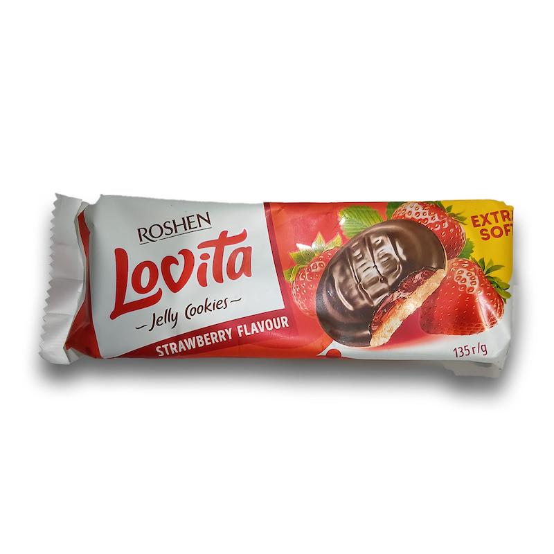 کوکی شکلاتی لاویتا با مغز ژله توت فرنگی 135 گرم