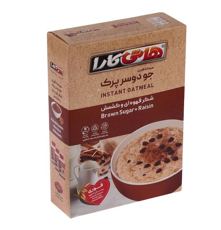 جو دو سر پرک فوری شکر قهوه ای و کشمش هاتی کارا 200 گرم