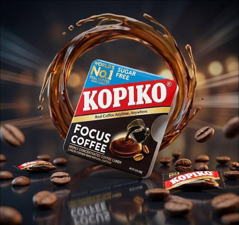آبنبات قهوه بدون شکر و کافیئین کوپیکو 20 گرمی KOPIKO