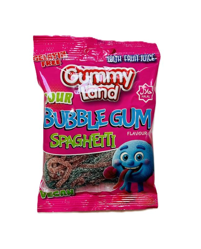 پاستیل اسپاگتی ترش با طعم آدامس بادکنکی گامی لند 80 گرمی- Gummy Land