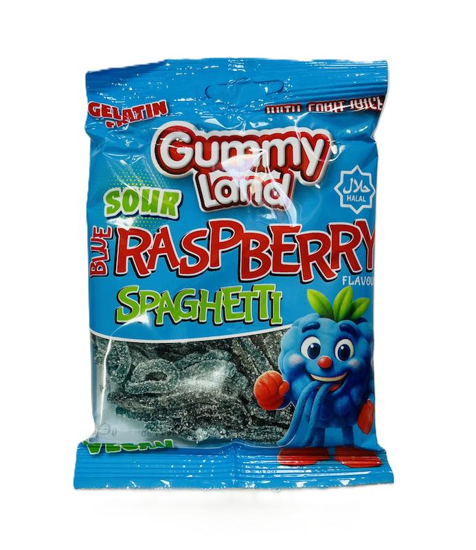 پاستیل اسپاگتی ترش با طعم بلوبری گامی لند 80 گرمی- Gummy Land-کپی
