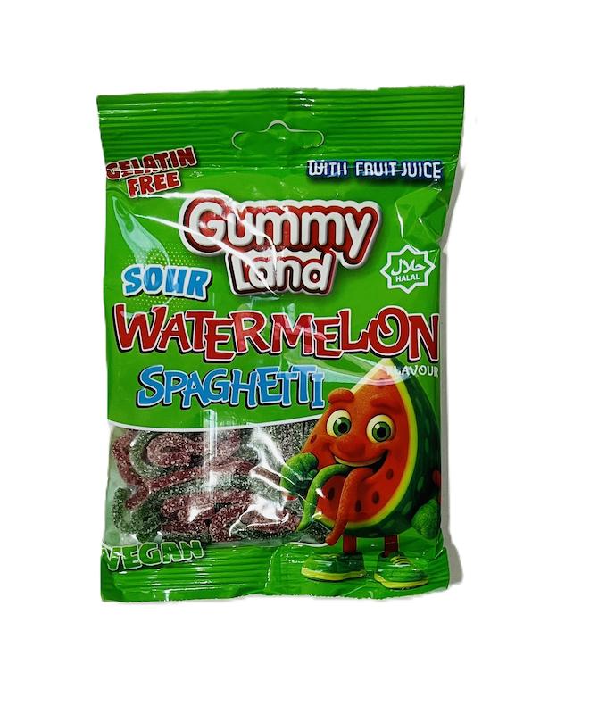 پاستیل اسپاگتی ترش با هندوانه گامی لند 80 گرمی- Gummy Land
