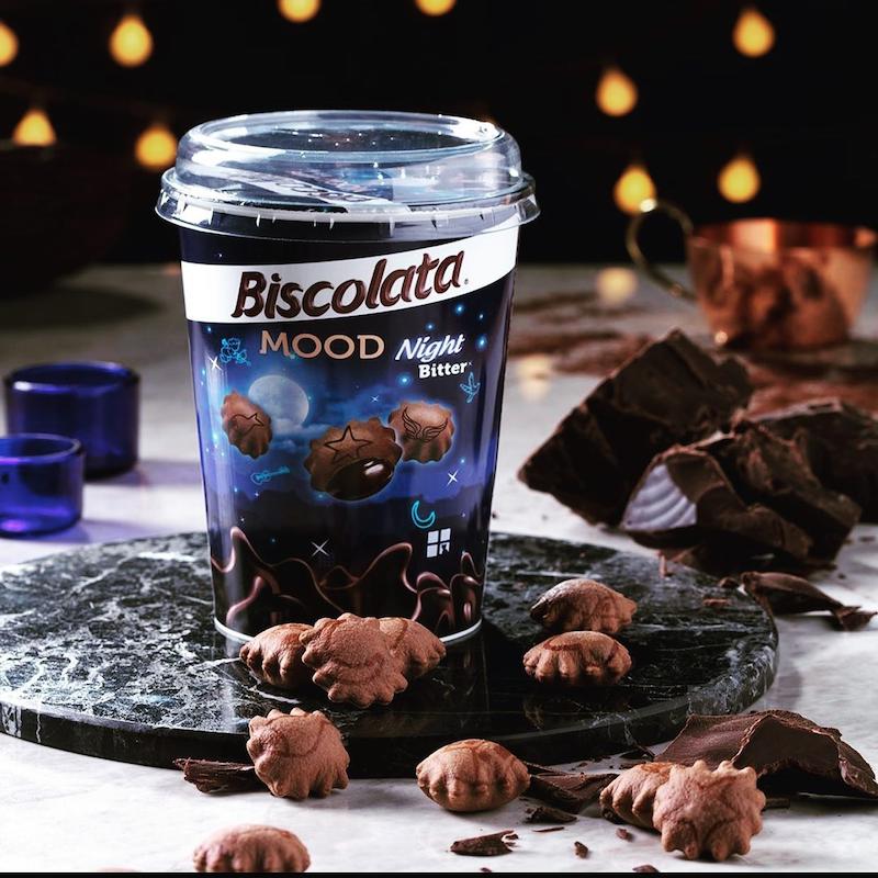 بیسکوییت شکلات تلخ لیوانی بیسکولاتا 125 گرم- Biscolata Night
