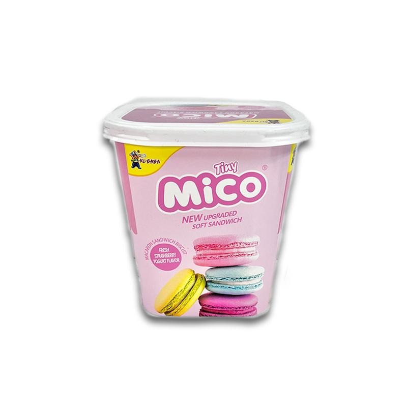 بیسکوییت ماکارون مینی لیوانی میکو با طعم ماست توت فرنگی ۸۸ گرم- mico