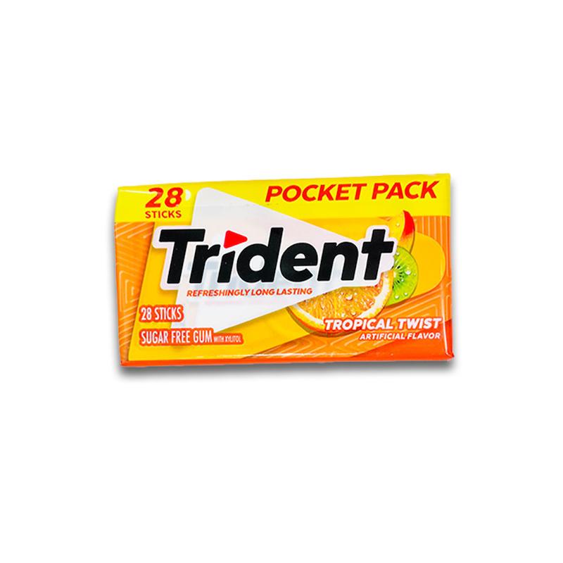 آدامس تریدنت امریکایی بدون قند 28 تایی با طعم میوه های استوایی- Trident Tropical Twist