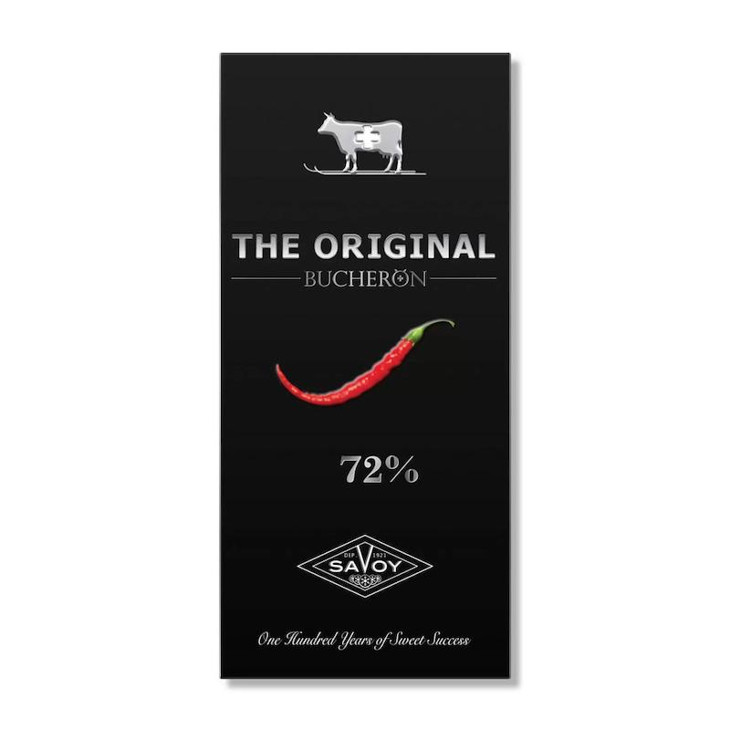 شکلات تخته ای 72 درصد فلفل کاین بوچرون 90 گرم- Bucheron