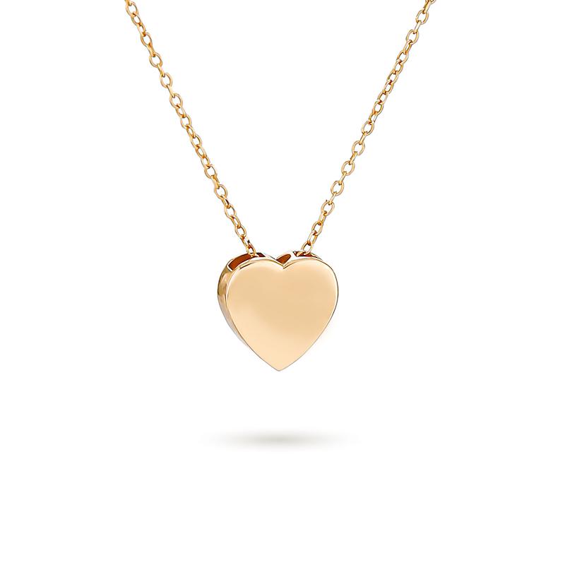 گردنبند طلا زنانه متصل طرح قلب B0001