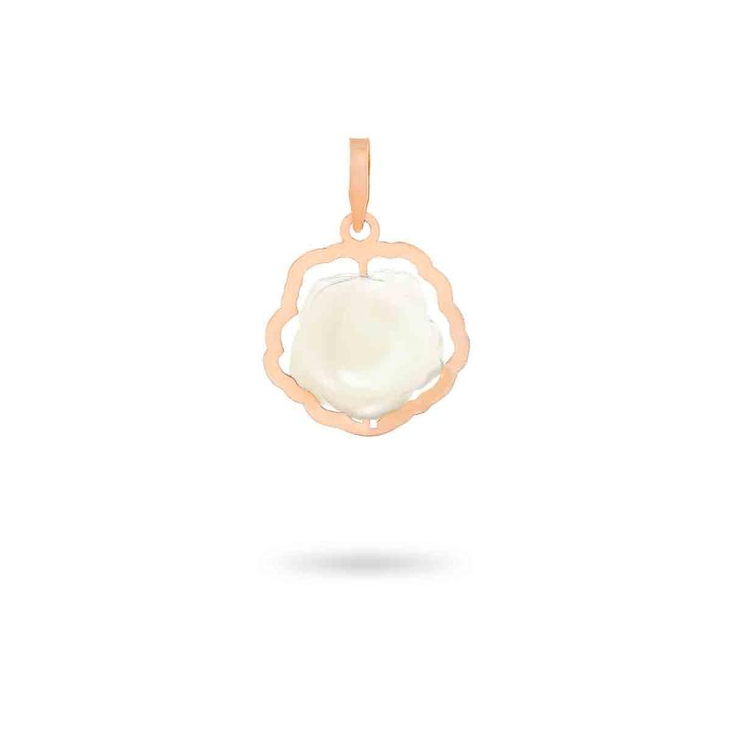 آویز گردنبند طلا زنانه طرح گل m0067