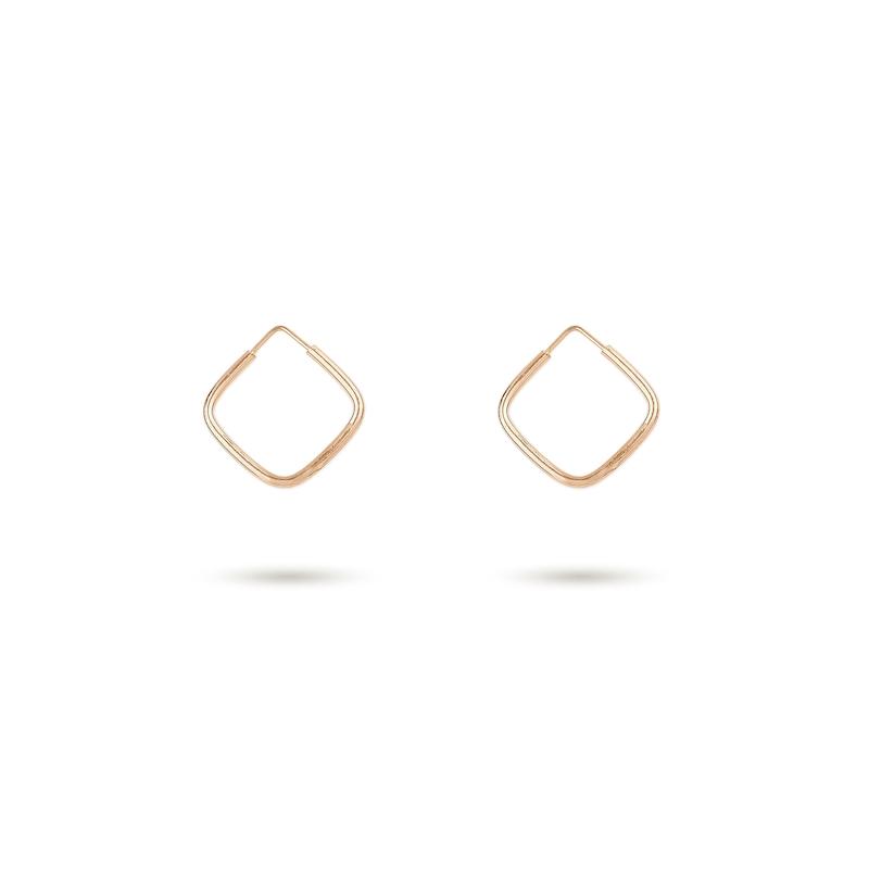 گوشواره طلا زنانه حلقه ای لوزی g0049