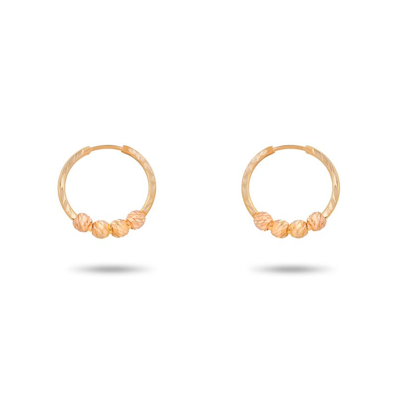 گوشواره طلا زنانه حلقه ای البرنادو g0046