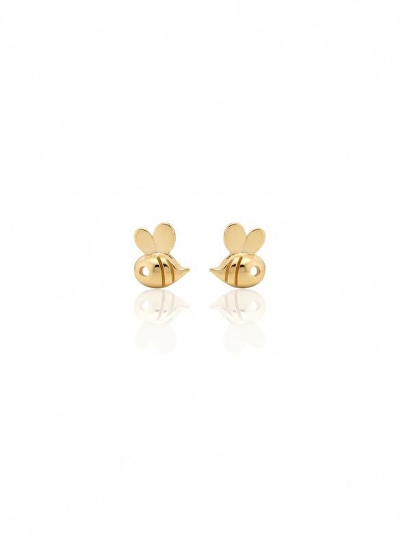 گوشواره میخی طرح زنبور G0016