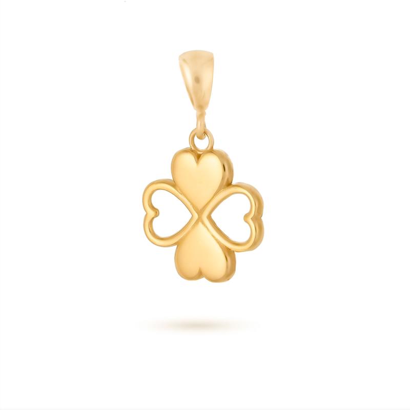 آویز گردنبند طرح شبدر قلب M0051