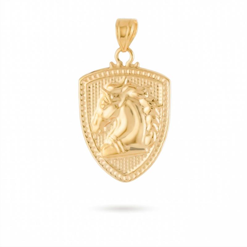 آویز گردنبند طرح پلاک سپر m0027