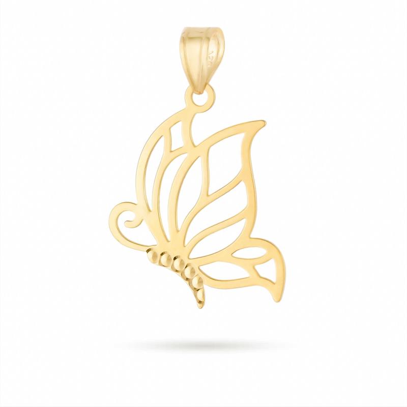 آویز گردنبند طرح پروانه m0030