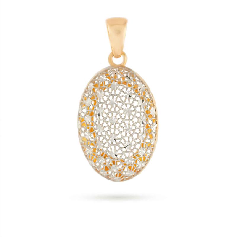 آویز گردنبند طلا زنانه فیوژن طرح هندسی M0020