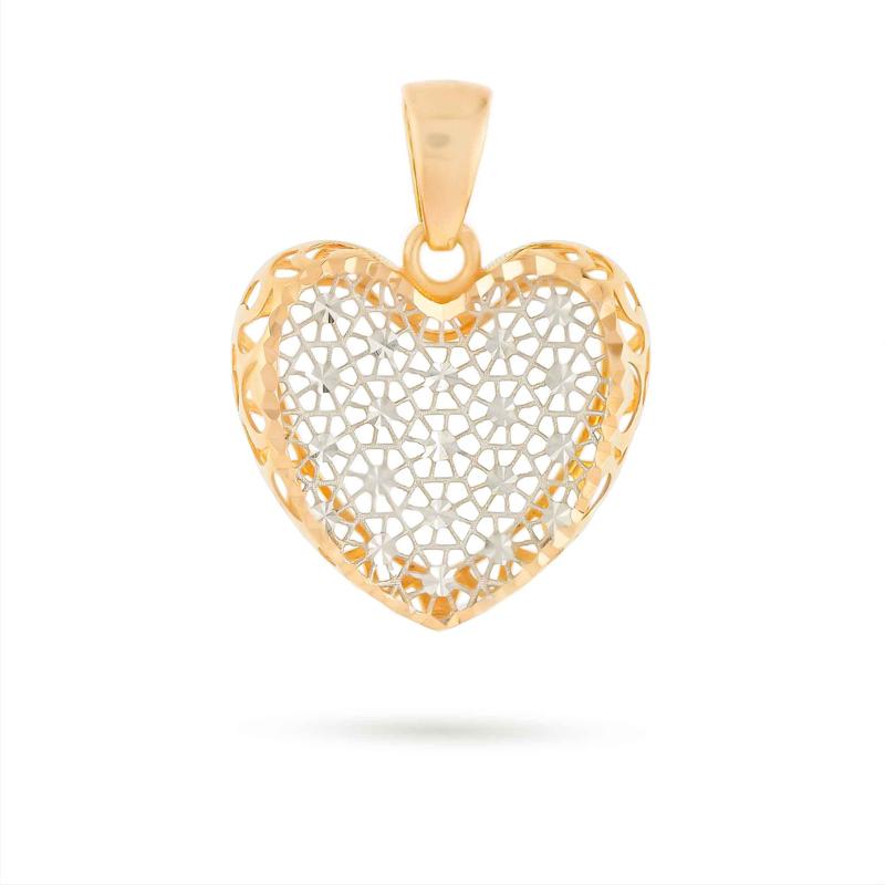 آویز گردنبند طلا زنانه فیوژن اذر طرح قلب M0021