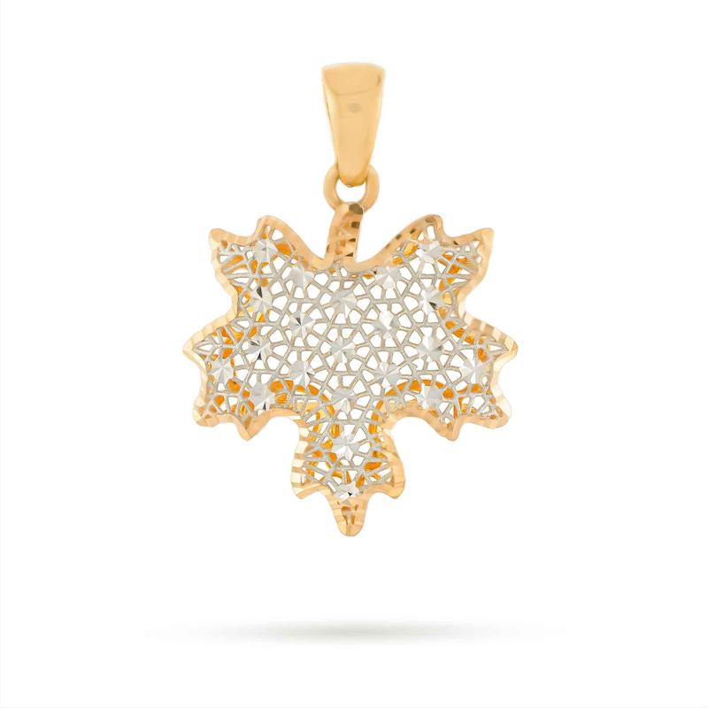 آویز گردنبند طلا زنانه فیوژن اذر طرح برگ M0023