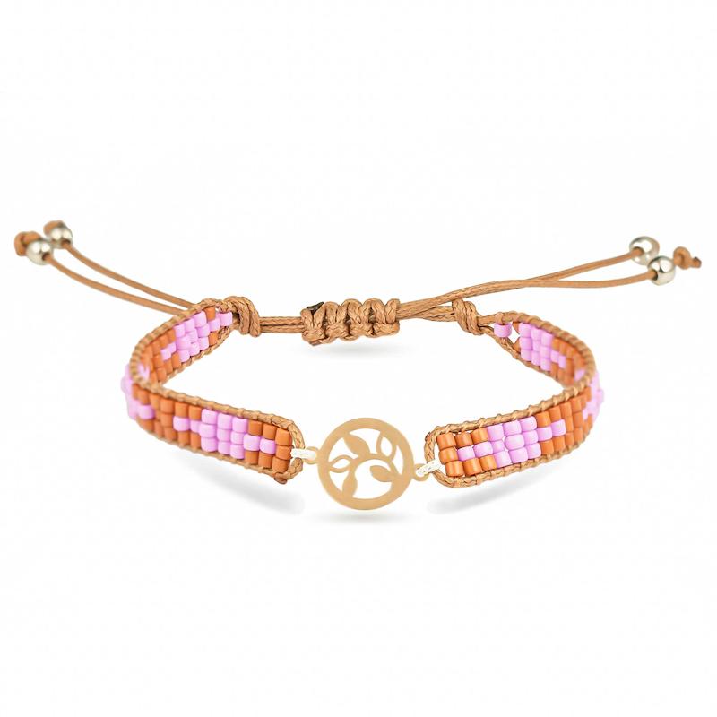 دستبند طلا زنانه مدل آسانسوری طرح برگ d0003