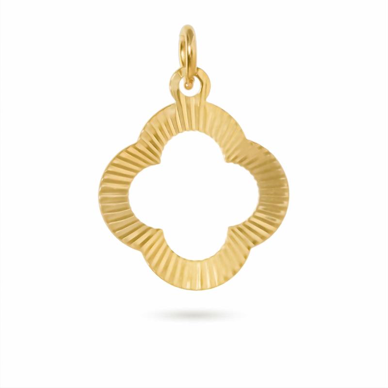 آویز گردنبند طلا طرح ون کلیف m0089