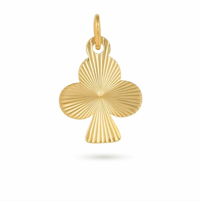 آویز گردنبند طلا  طرح برگ m0087