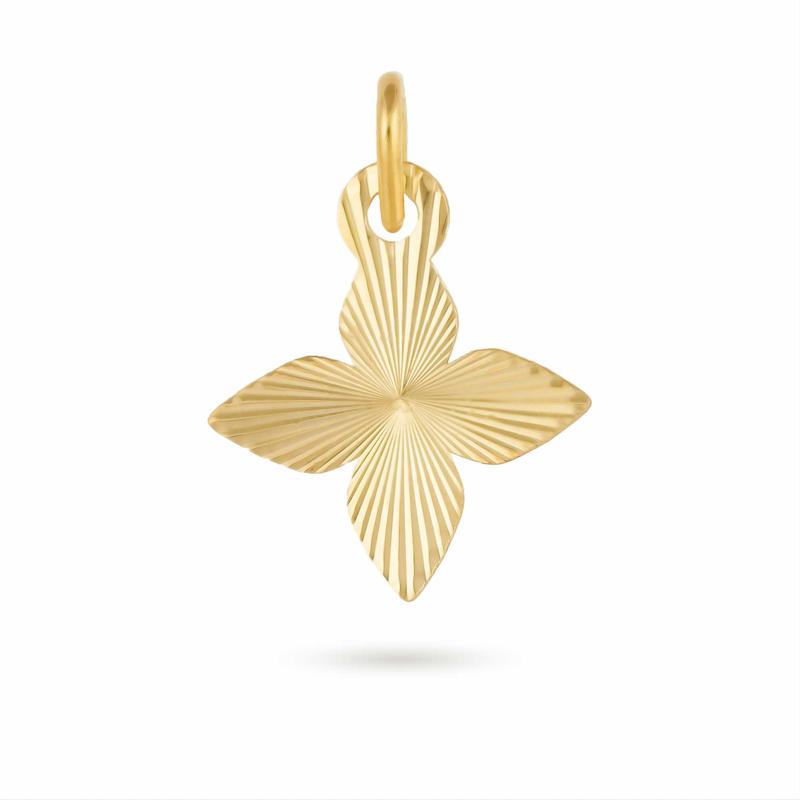 آویز گردنبند طلا طرح گل m0086