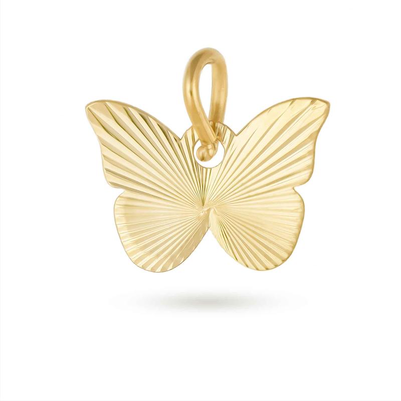 آویز گردنبند طلا  طرح پروانه m0083